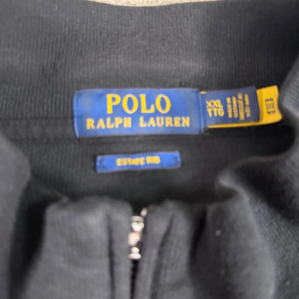 Polo Ralph Lauren Mens XXL Navy Blue Estate Rib Quarter Zip Pullover Sweater